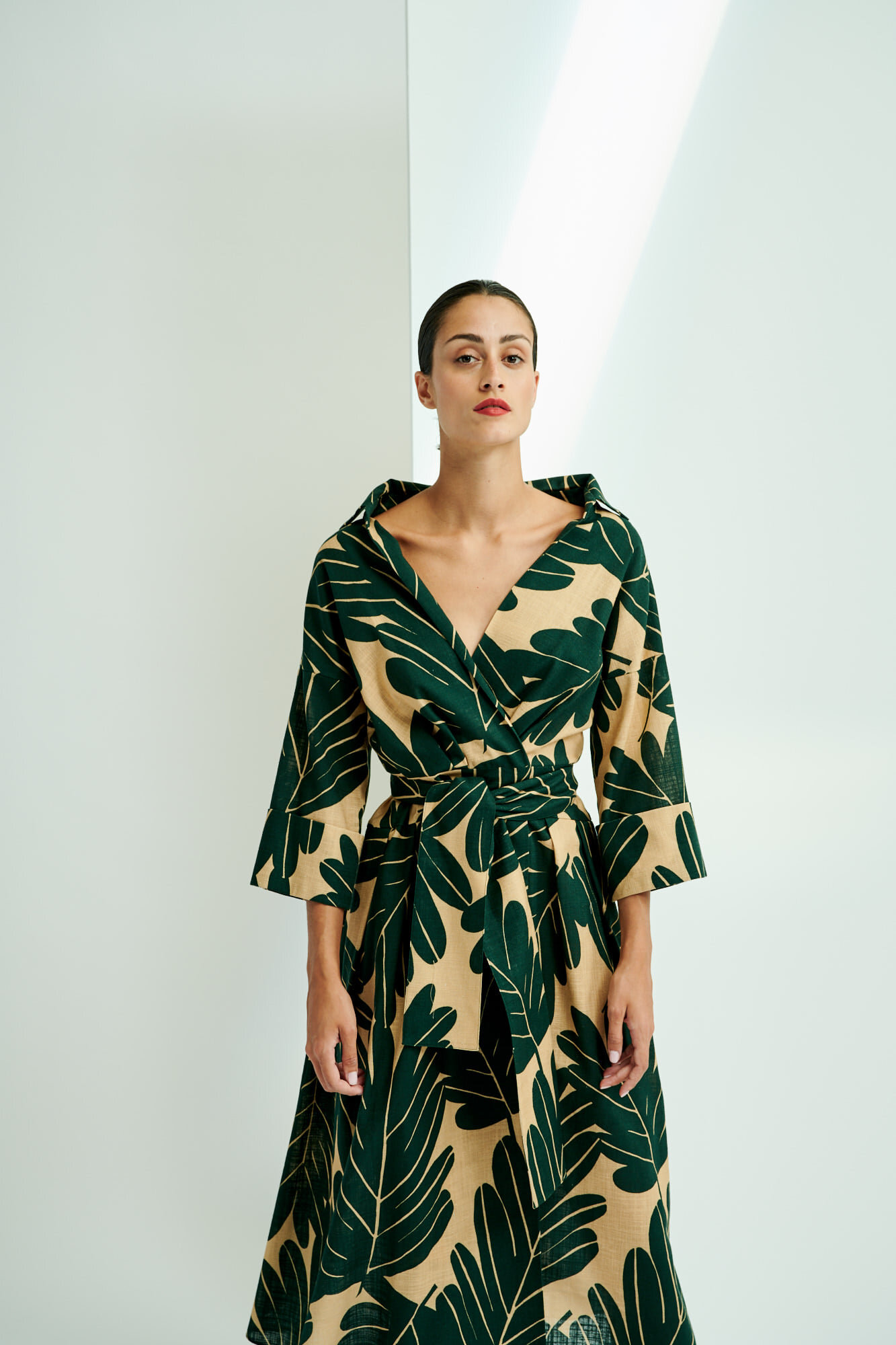 Natan Leaf-Patterned Midi Dress — UFO No More