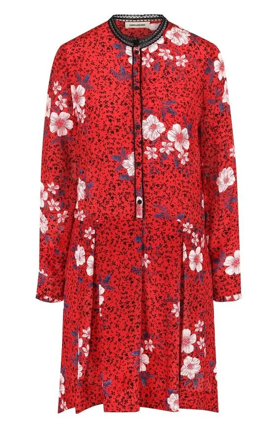 Zadig et Voltaire Ruti Pensee Double Floral Silk Dress