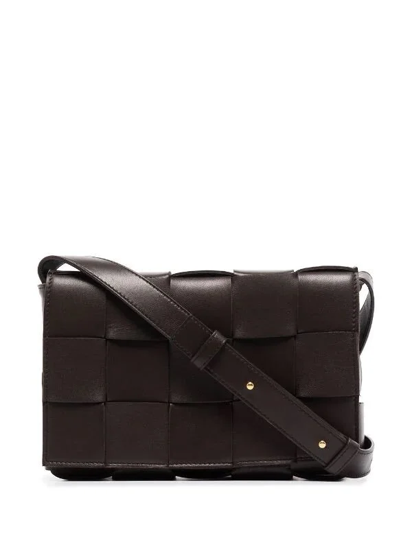 Bottega Veneta Cassette Bag in Black Leather