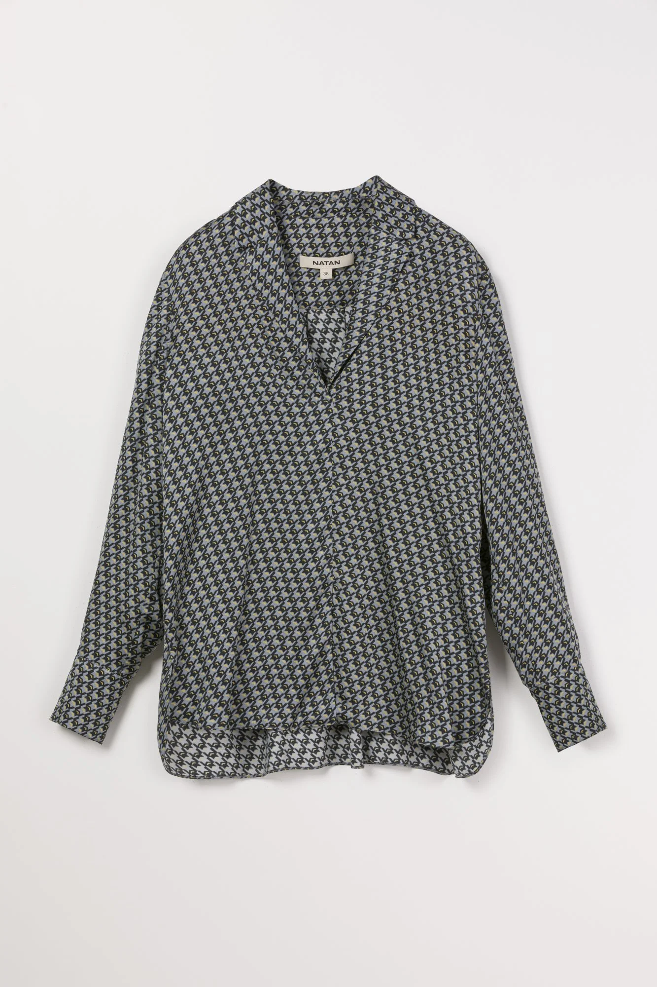 Natan Porto Top in Grey Blue