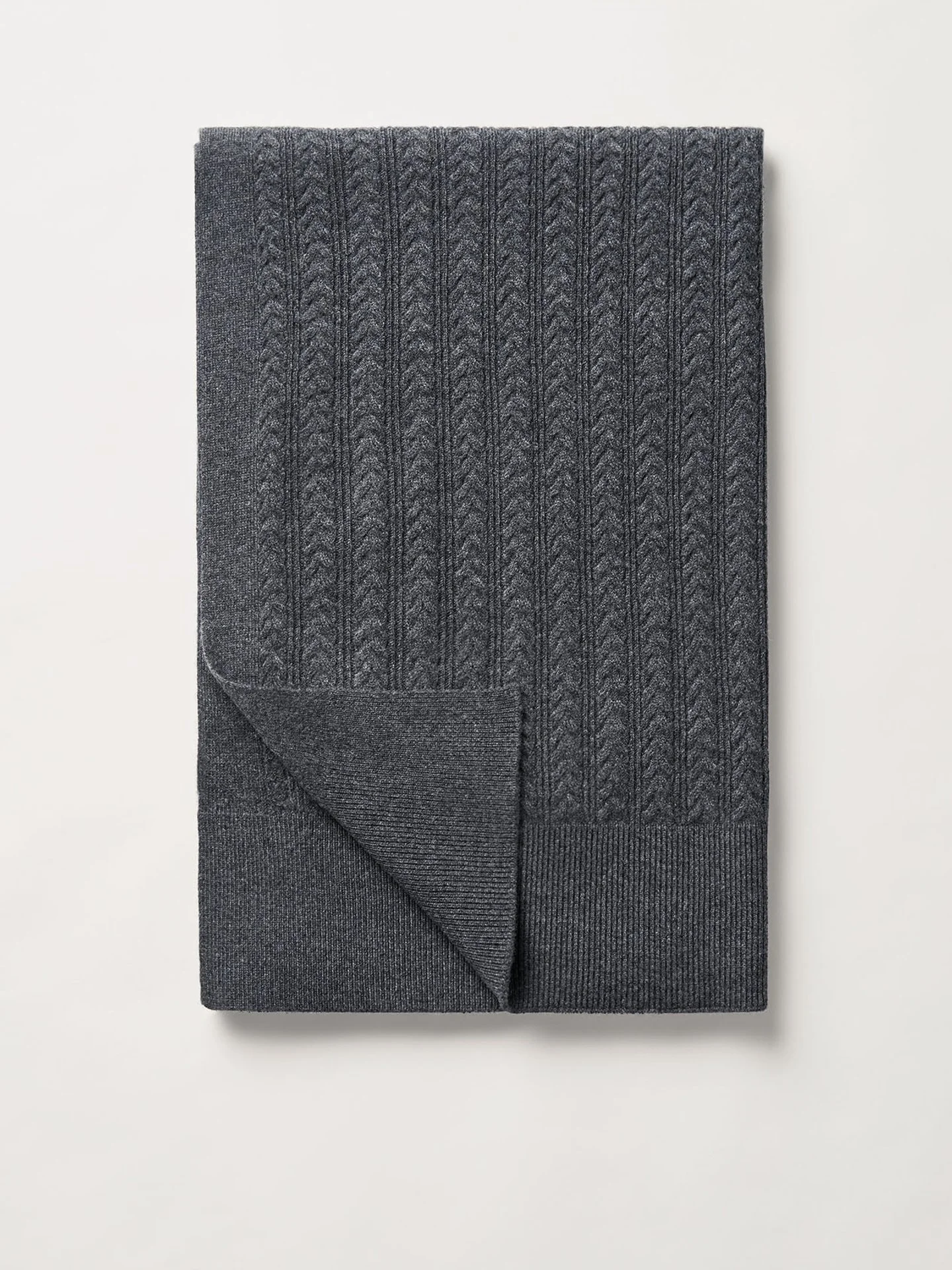Soft Goat Pattern Scarf in Dark Grey