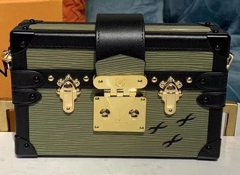 Louis Vuitton Petite Malle Bag in Army Green Epi Leather