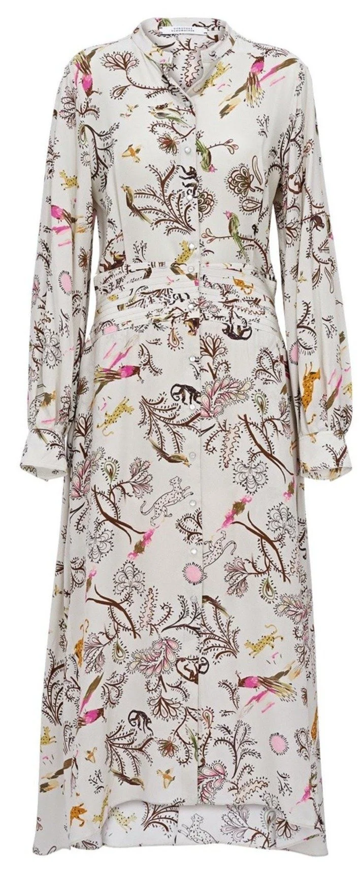 Dorothee Schumacher Tree Of Life Printed Silk Shirt Dress