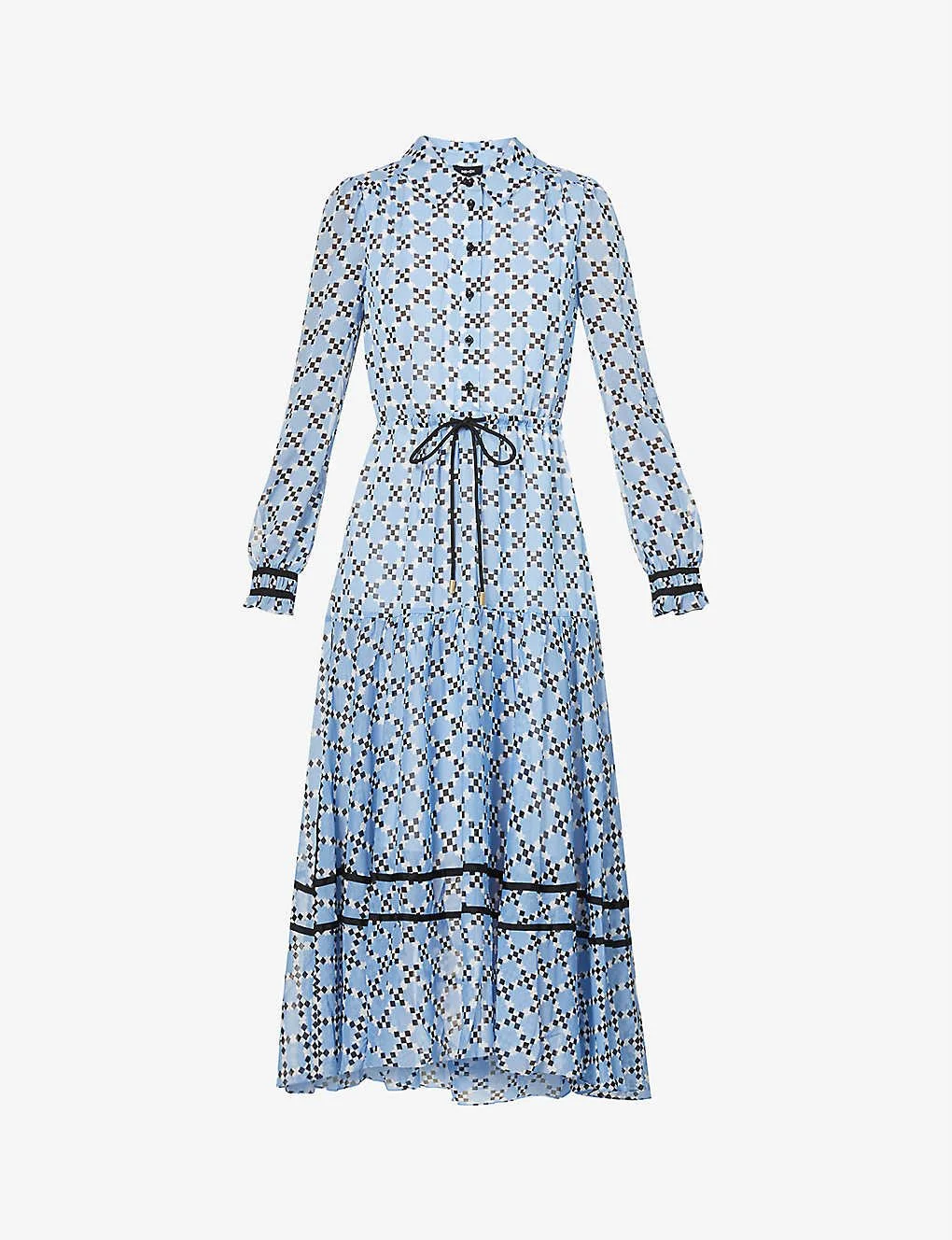 Me + Em Diamond Geo Maxi Shirt Dress