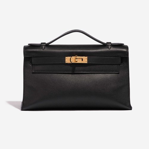 Hermes Kelly Pochette Swift Gold-tone Noir - US