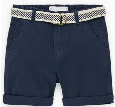 Zara Belted Chino Shorts in Navy.jpg