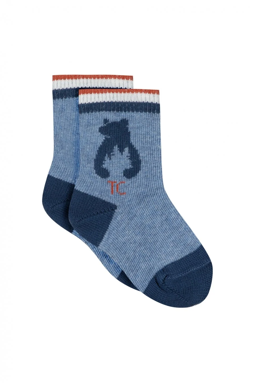 Tartine et Chocolat Decorative Jacquard Socks in Glacier