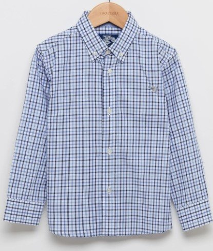 Thomas Brown Thomas Shirt in Blue Check.jpg