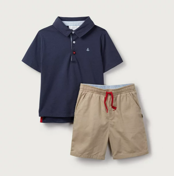 The Little White Company Jersey Polo & Shorts Set.png