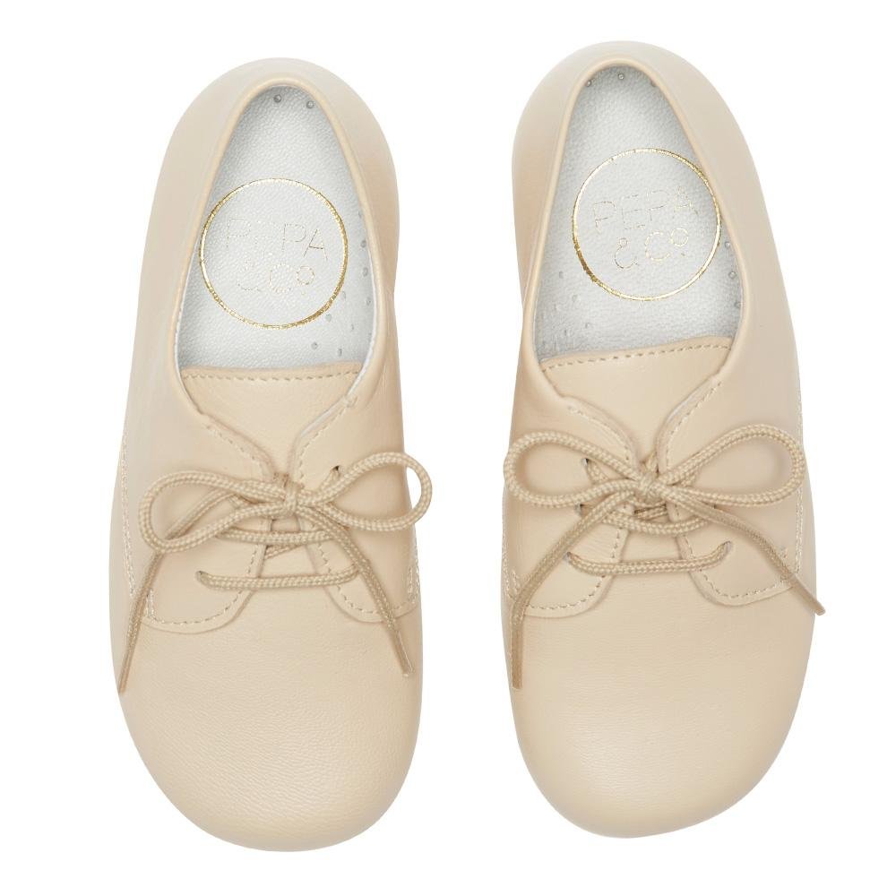 Pepa & Co. Boys Celebration Shoes in Beige Leather.jpg