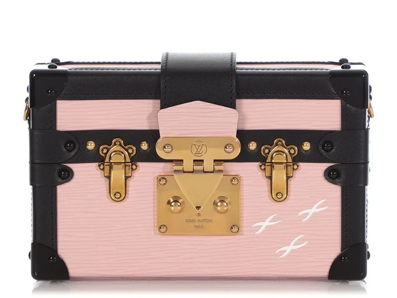 Louis Vuitton Petite Malle Bag in Pink Epi Leather