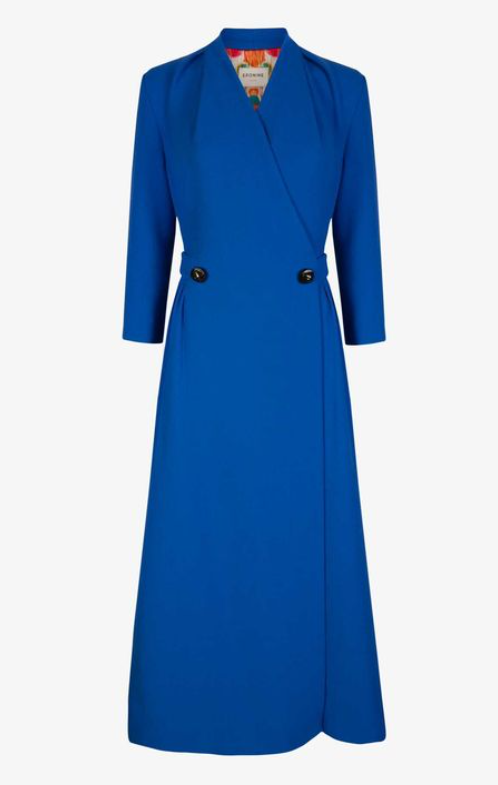 Eponine London Chi Chi Coat Dress in Blue