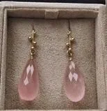Dulong Fine Jewelry Delphis Earrings in Rose Quartz