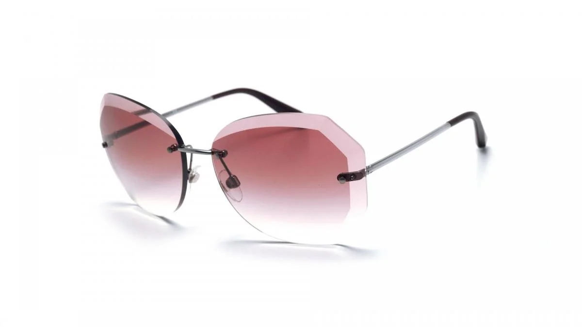 Chanel Round Sunglasses in Silver/Pink