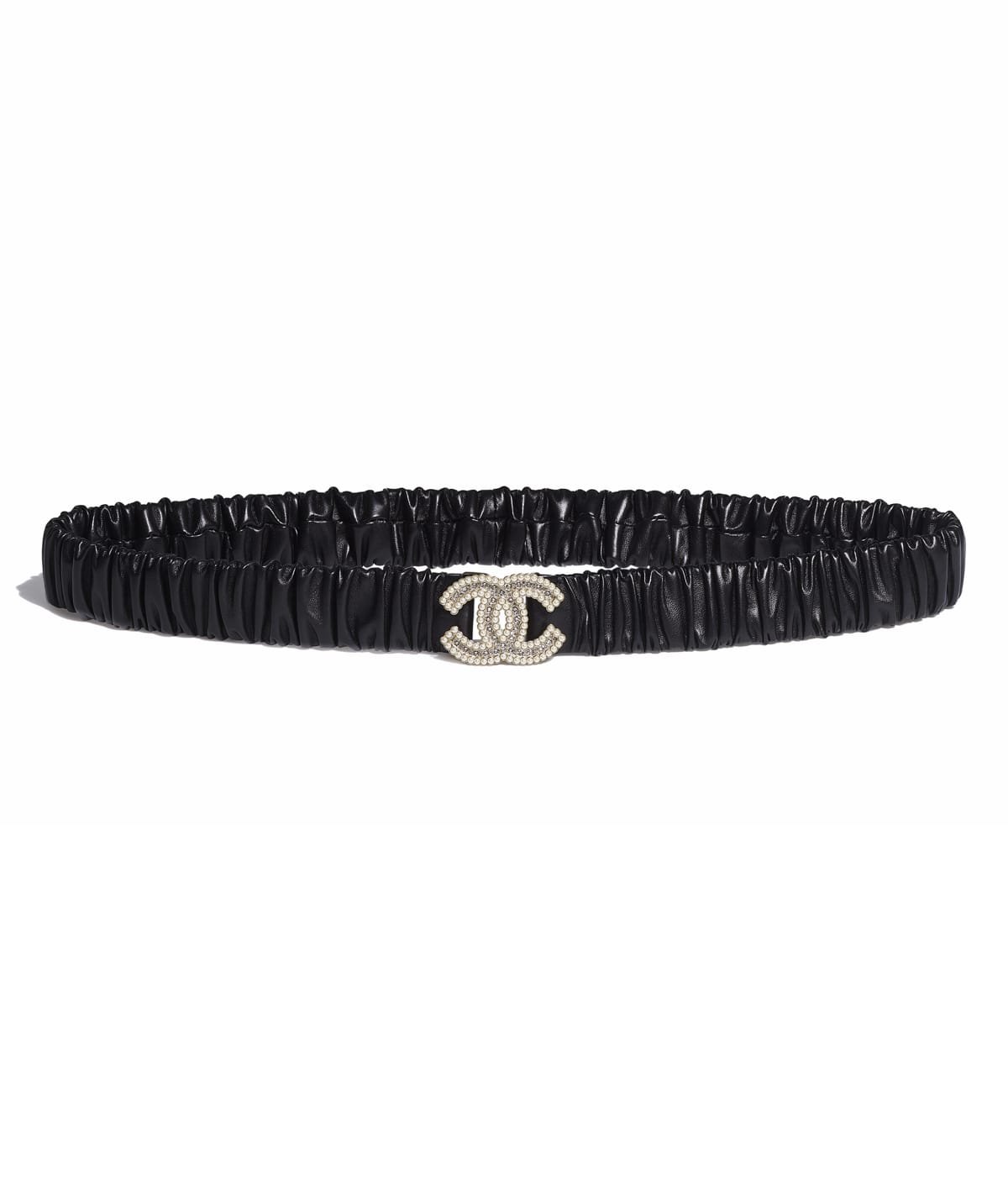 Chanel Black Leather Belt