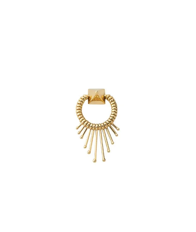 Peruffo Slide Mini Shield Earrings in Yellow Gold