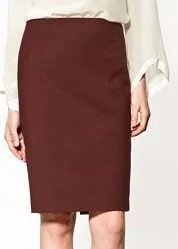 Zara Burgundy Sheath Skirt