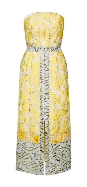 H&M Conscious Collection Silk Blend Jacquard Dress
