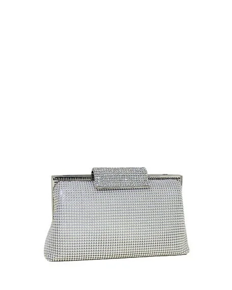 Whiting & Davis Crystal Clasp Clutch Bag