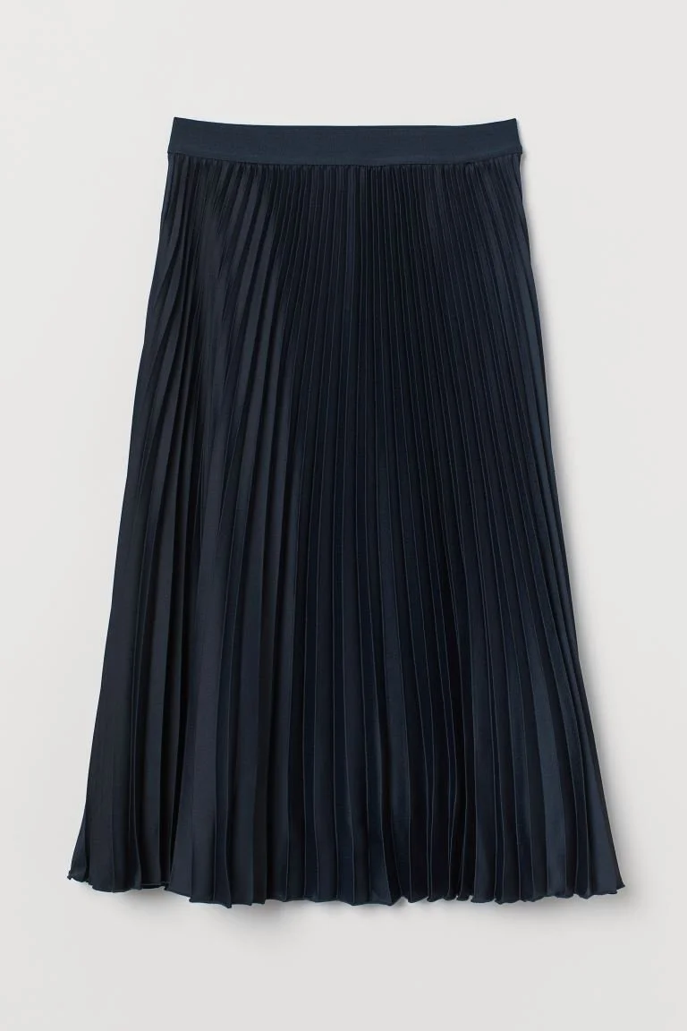 H&M Pleated Skirt in Teal