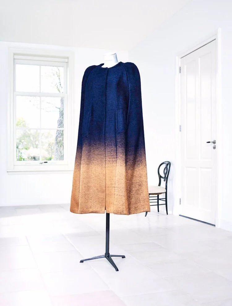 Jan Taminiau Ombré Cape in Navy