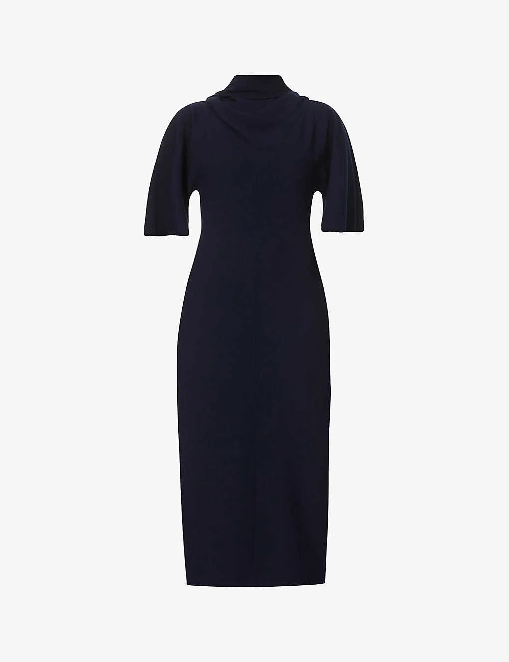 Roksanda Sunyani Crepe Midi Dress in Navy