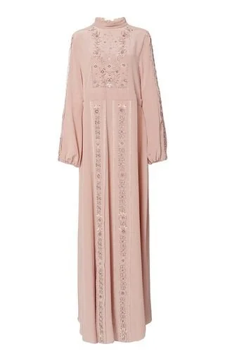 Rochas Embellished Long Sleeve Gown