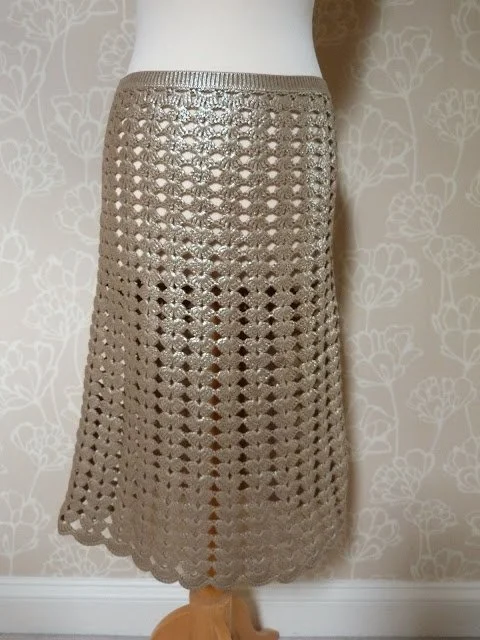 Prada Metallic Crochet Skirt