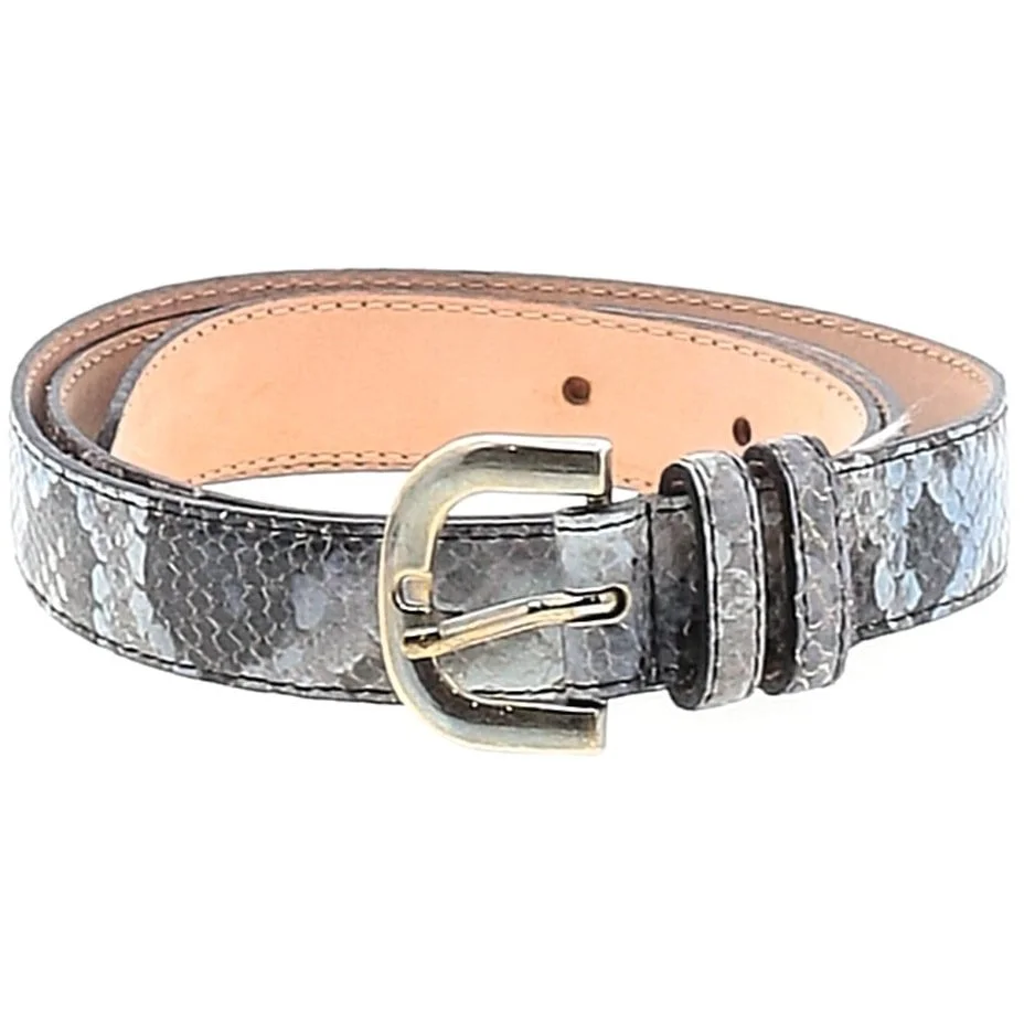 Uterque Python Skinny Leather Belt