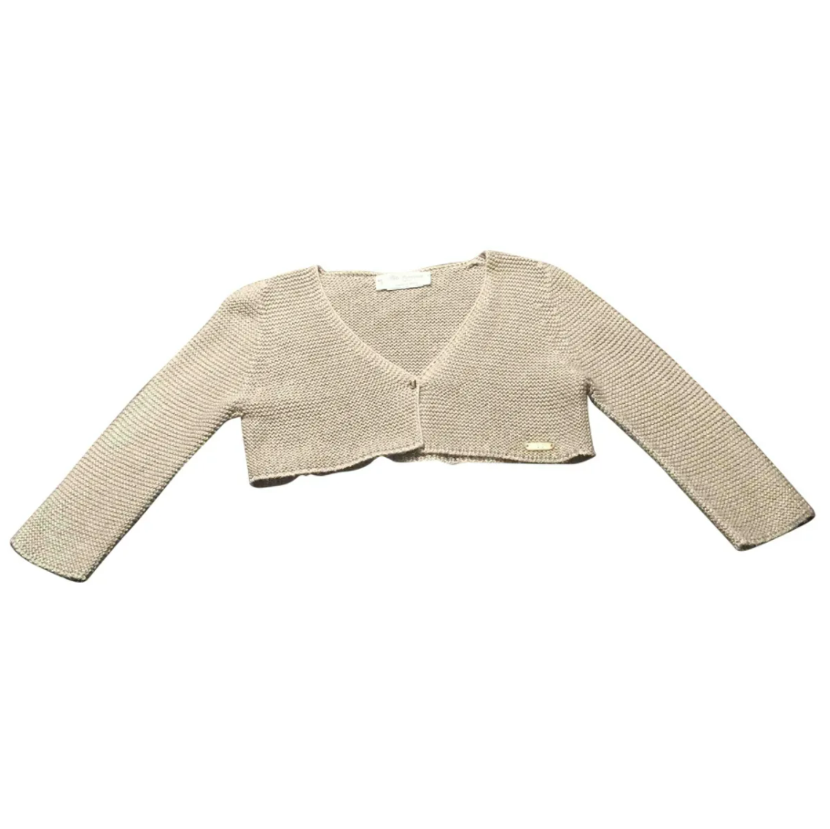 Pili Carrera Cotton Shrug Cardigan in Gold.png