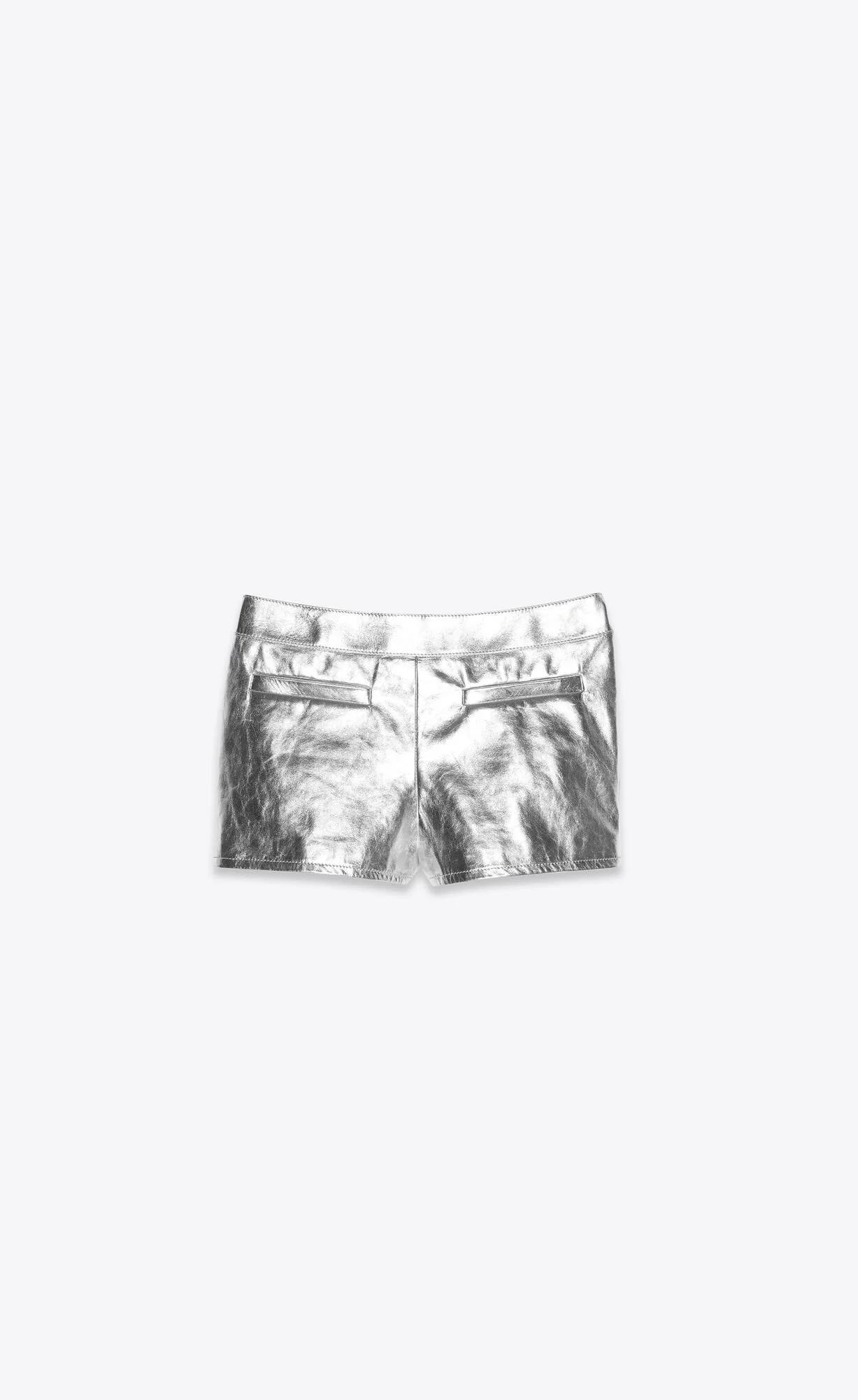 Saint Laurent Mini Shorts in Lamé Calfskin