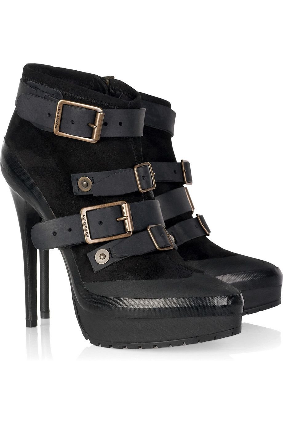 Burberry Prorsum Buckled Suede Ankle Boots.jpg