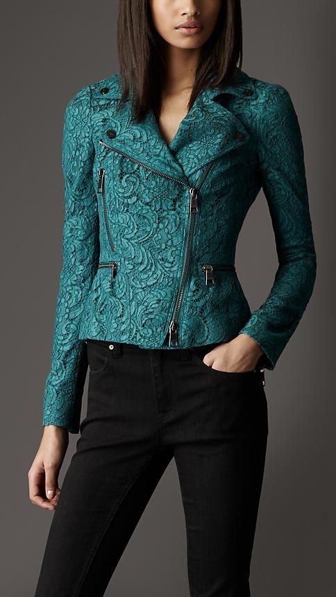 Burberry London Cropped Lace Biker Jacket.jpg