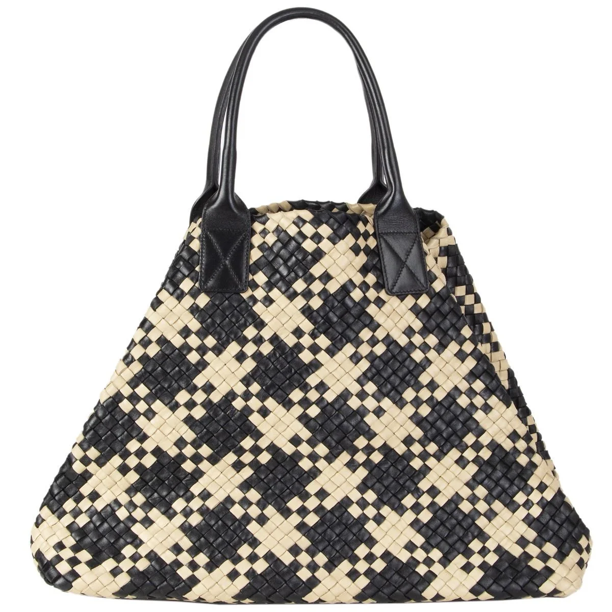 Bottega Veneta Pied-de-Poule Large Cabas Tote