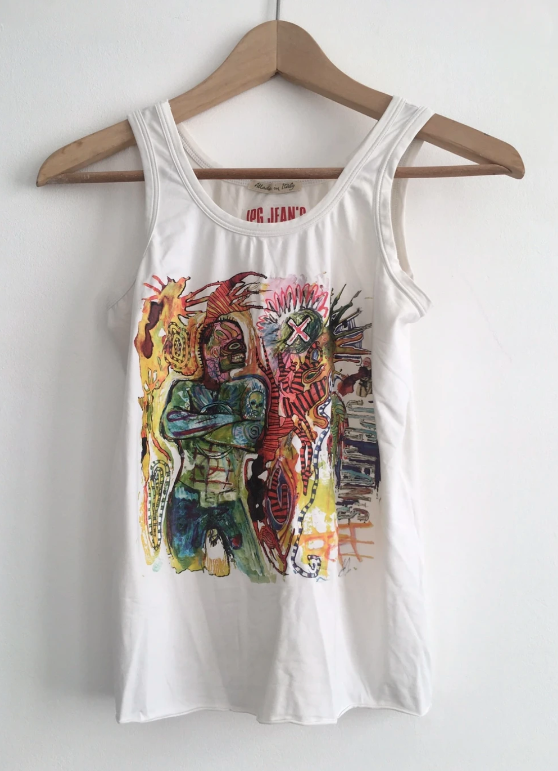 Jean Paul Gaultier Graffiti Tank Top in White