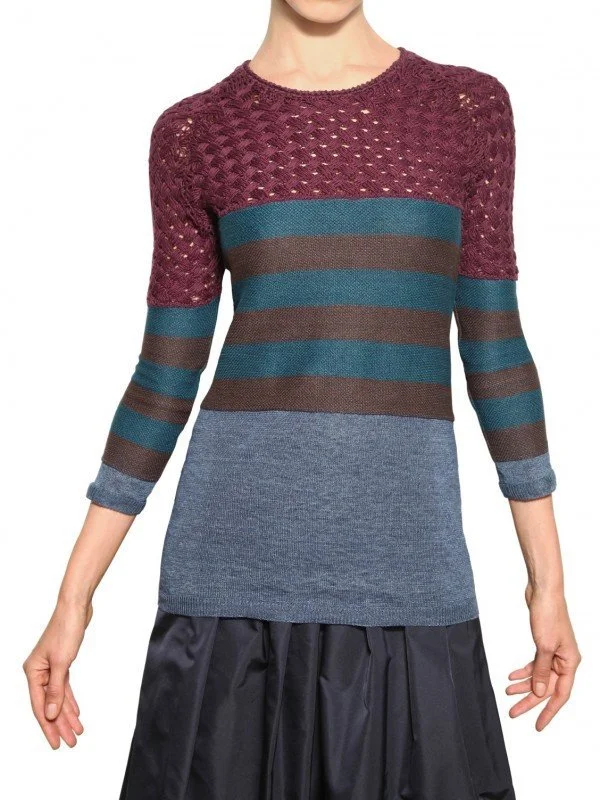 Burberry Prorsum Basket-Stitch Sweater