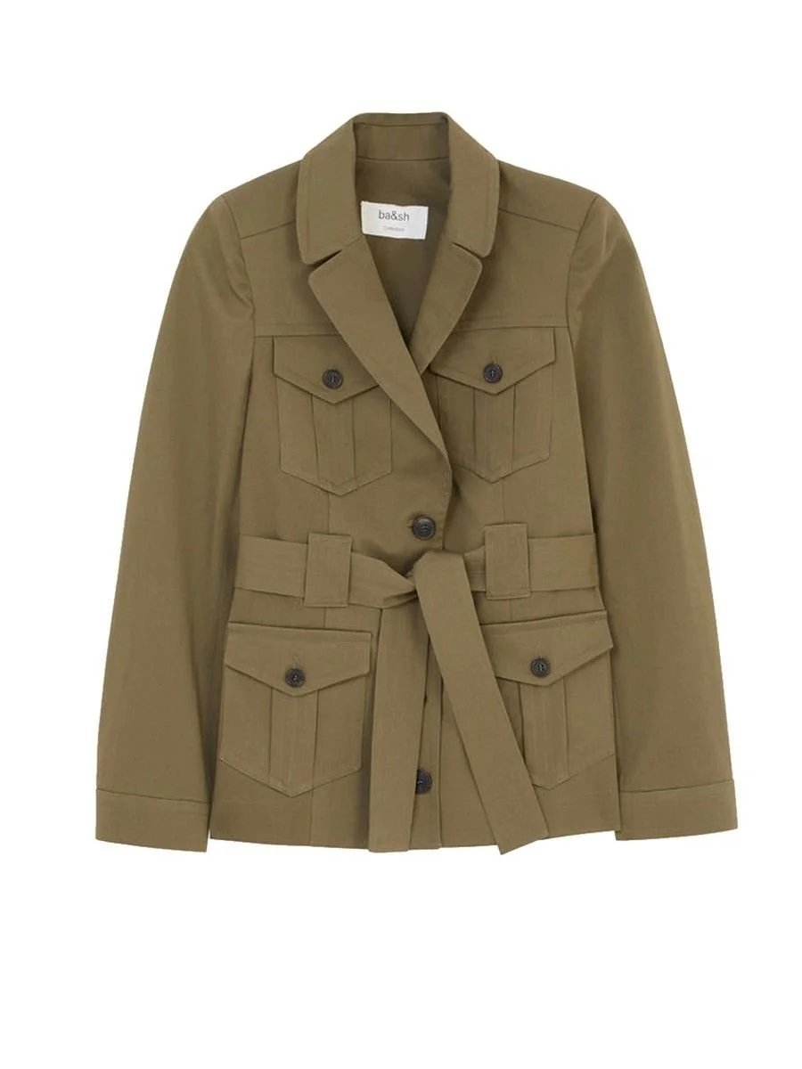 Ba&amp;Sh Muse Jacket in Khaki