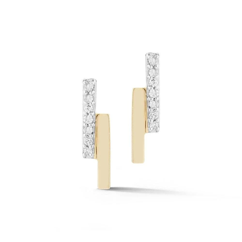 Mateo Mini Diamond Bar Bypass Studs