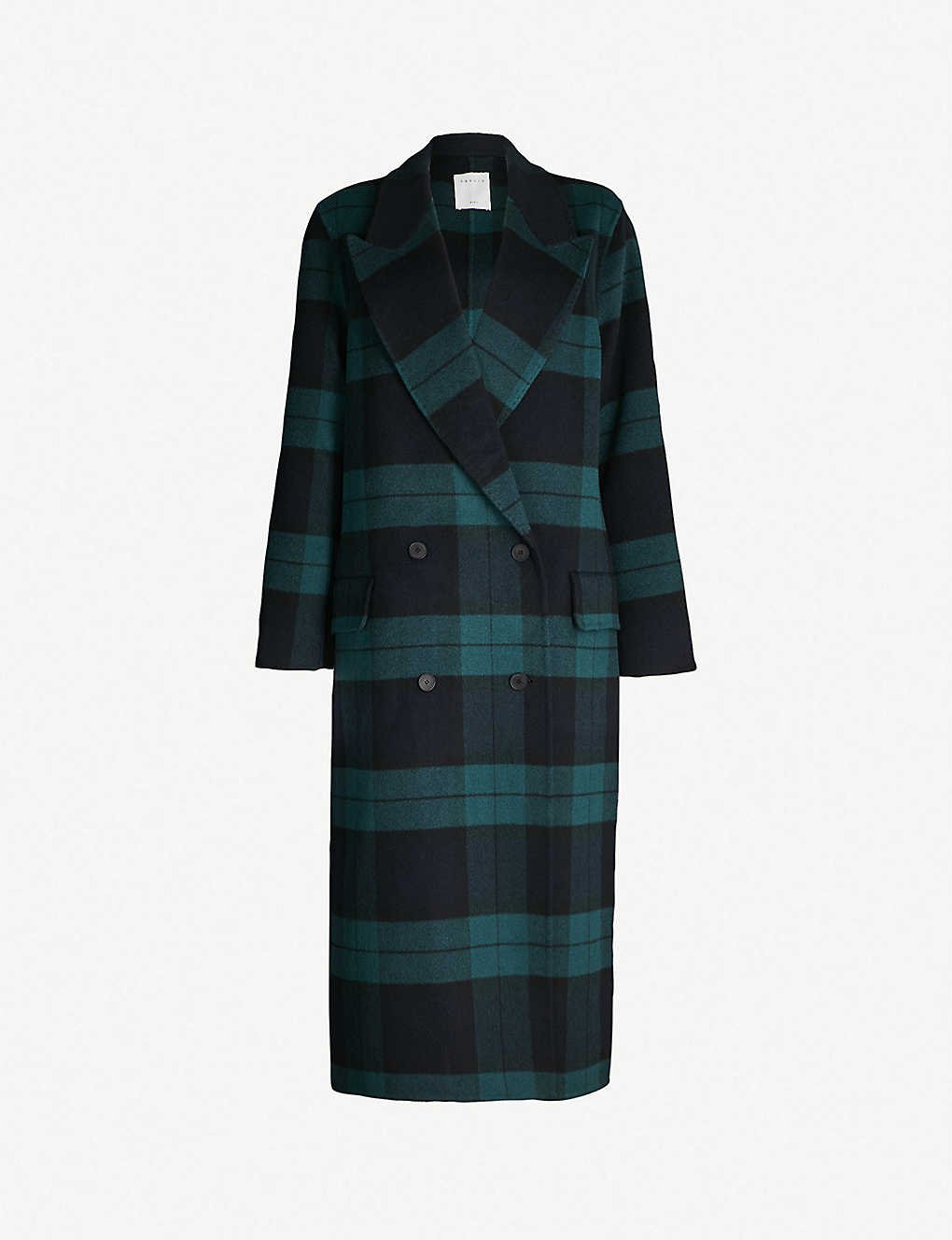 Sandro Pensée Tartan Coat.jpg