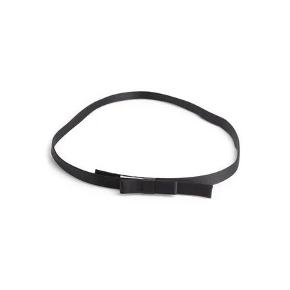 Christian Dior Bow Skinny Belt in Black