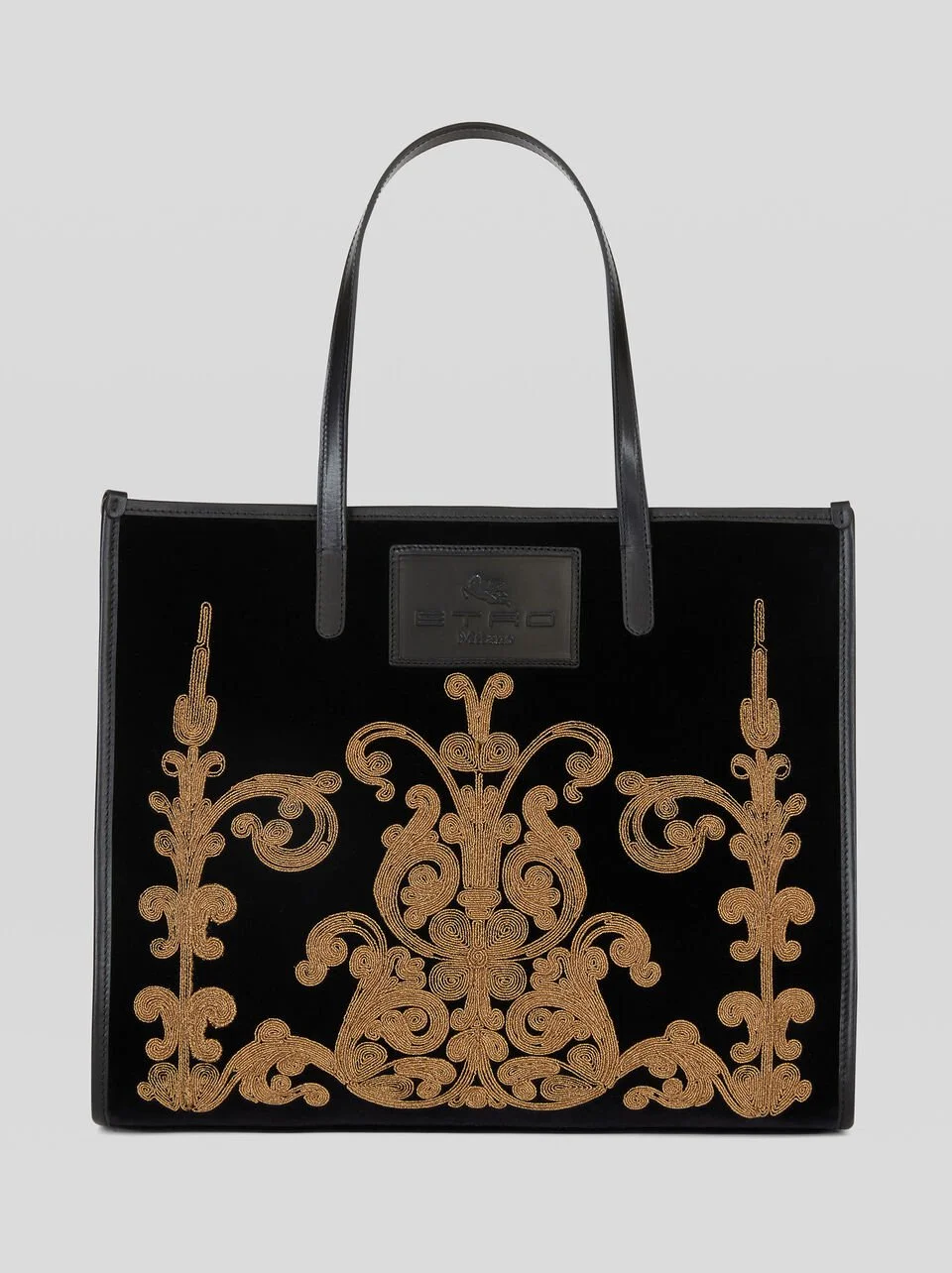 Etro Embroidered Velvet Shoulder Bag