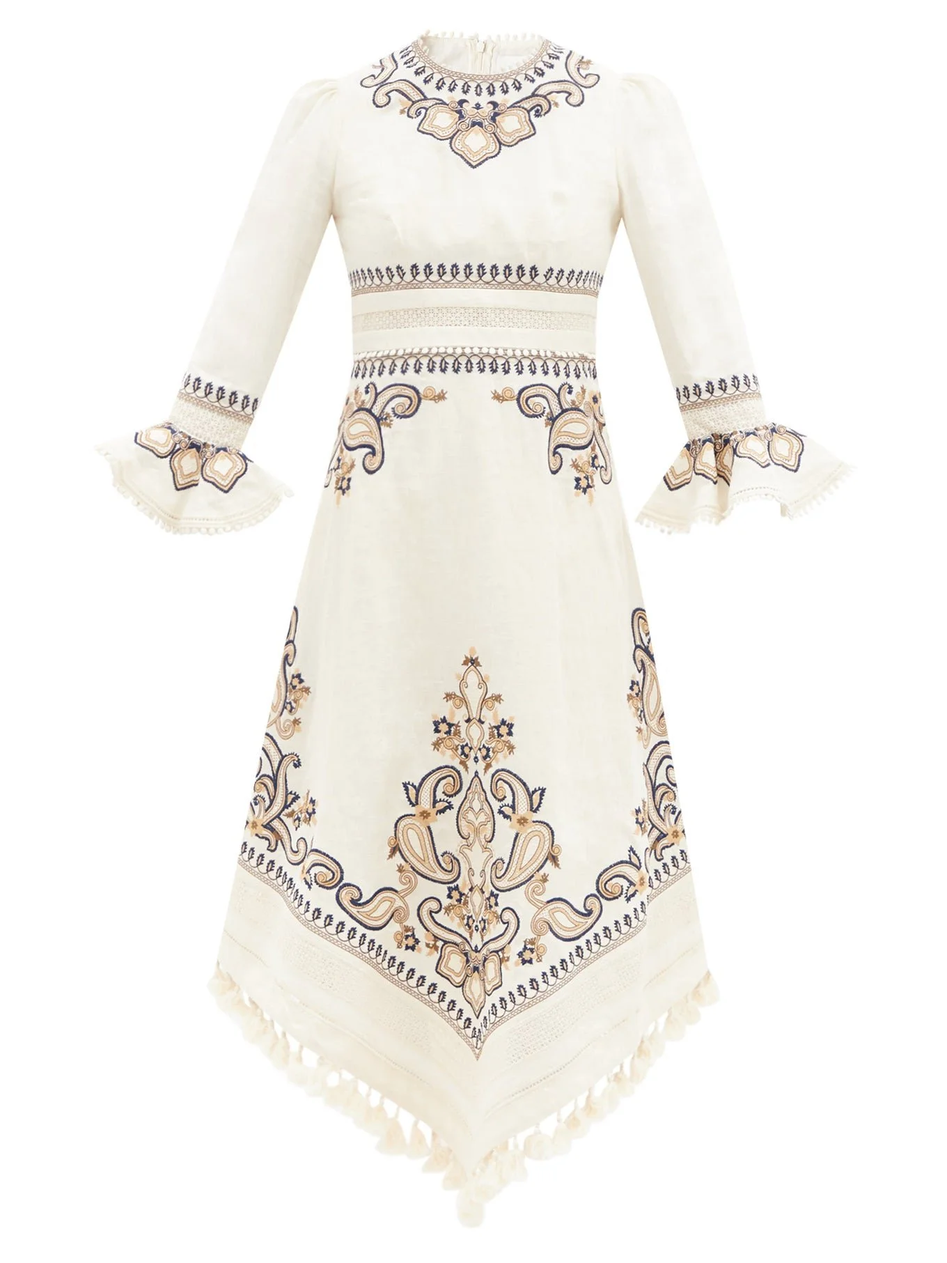 Zimmermann Aliane Paisley-Embroidered Dress
