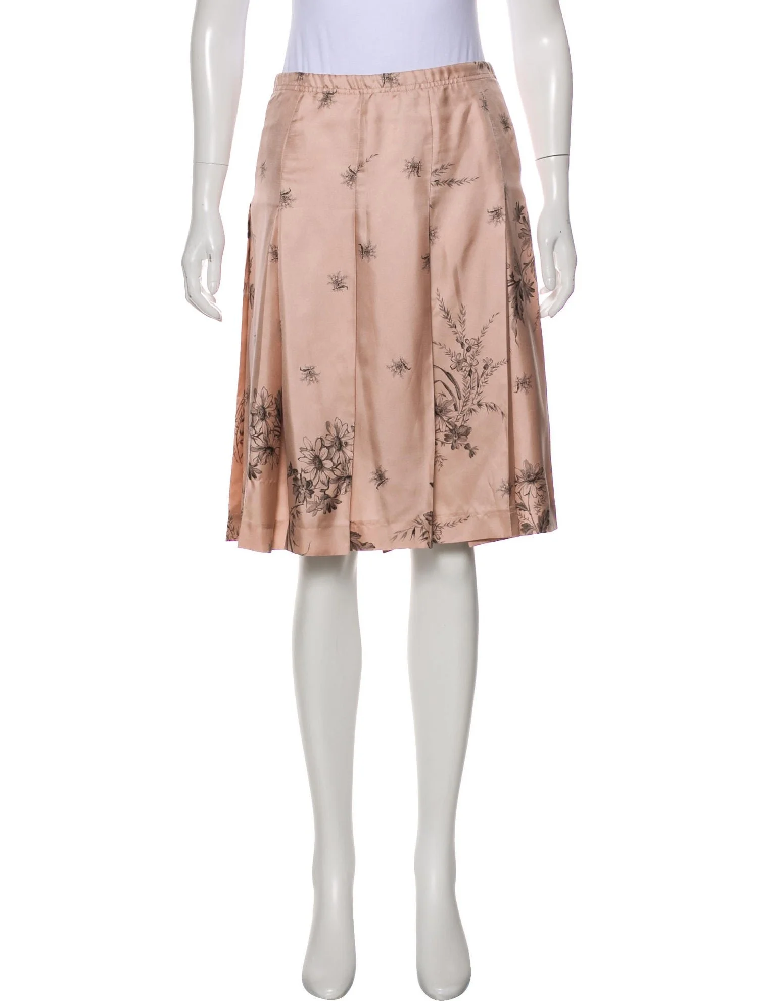Prada Silk Pleated Skirt