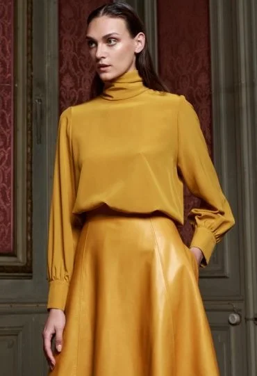 Natan Couture Ikola Top in Burgundy