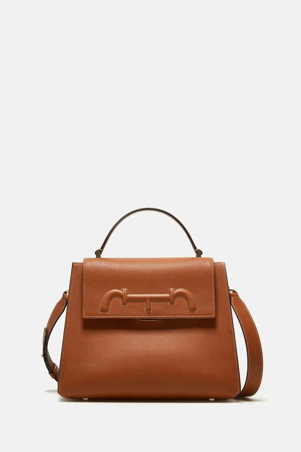 Carolina Herrera Doma Insignia Medium Satchel Bag in Brown