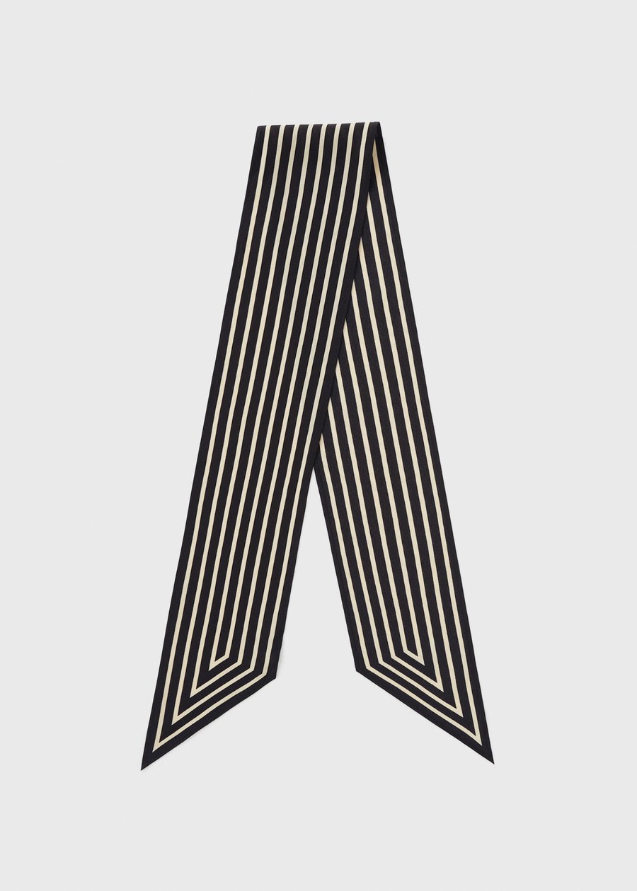 Toteme Signature Monogram Silk Ribbon Scarf — UFO No More