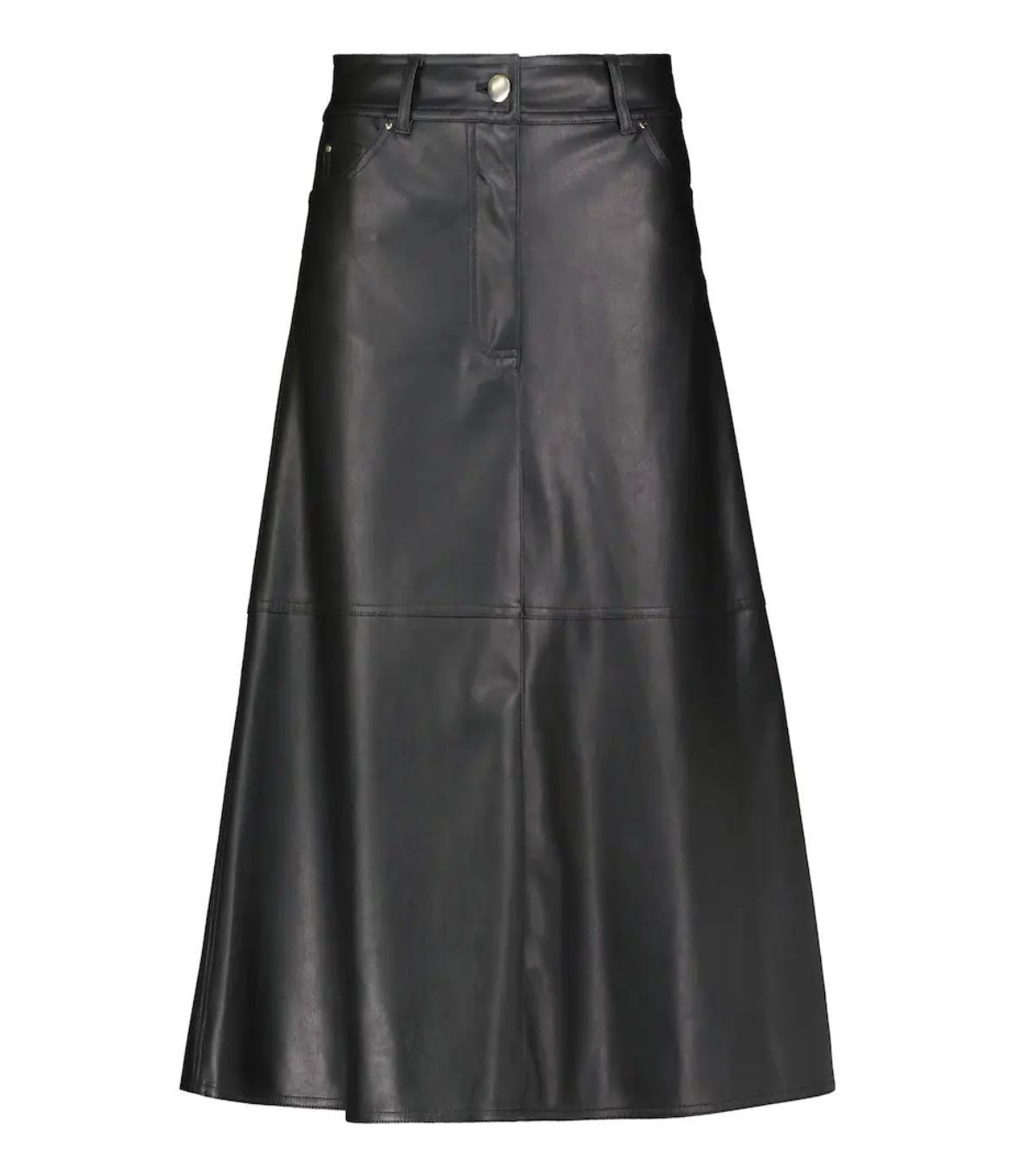Stand Studio Riley Faux Leather Midi Skirt