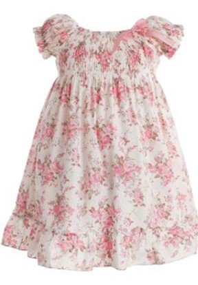 Nanos Floral-Print Dress Dress with Bow.jpg