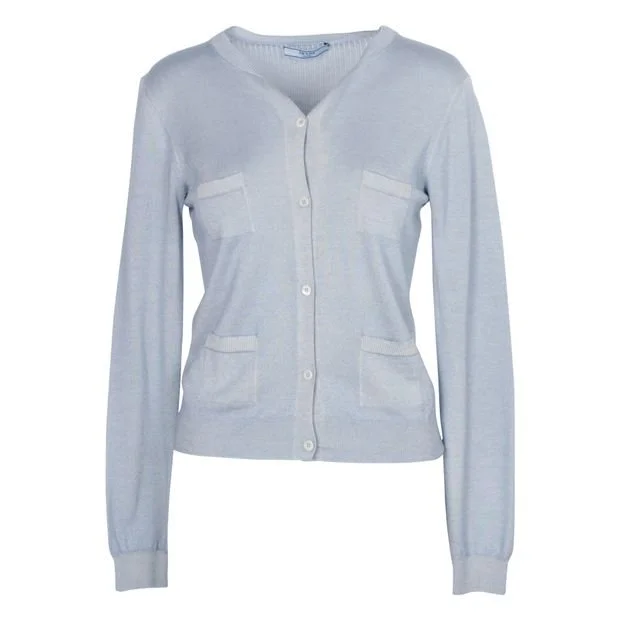 Prada Front Pockets Cardigan in Grey