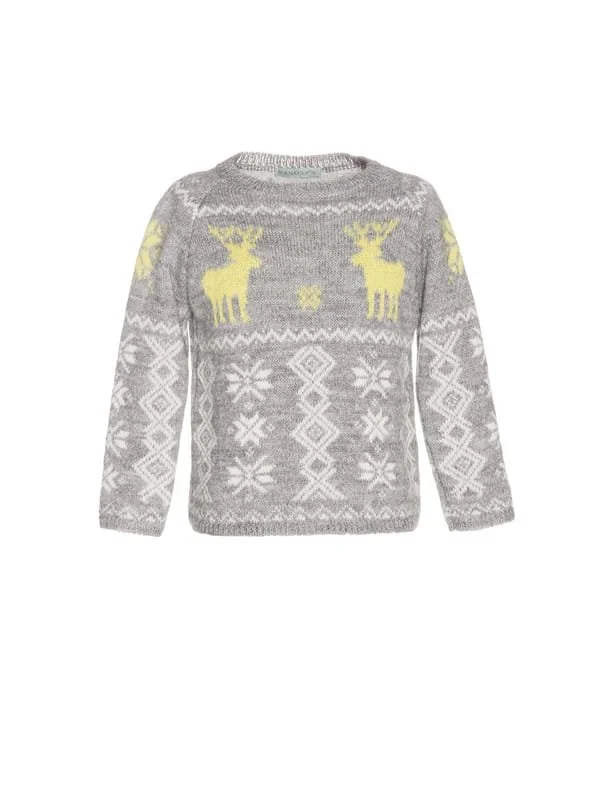 Nanos Reindeer-Print Knit Jumper